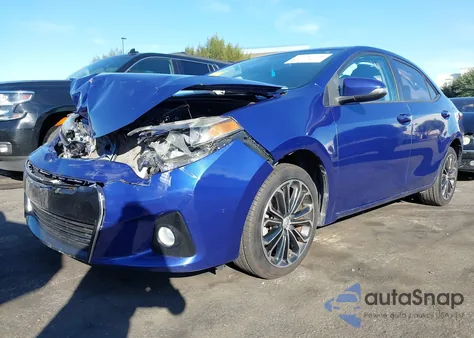 2015 Toyota Corolla S Plus из США, поврежденный, VIN 5YFBURHE1FP342637